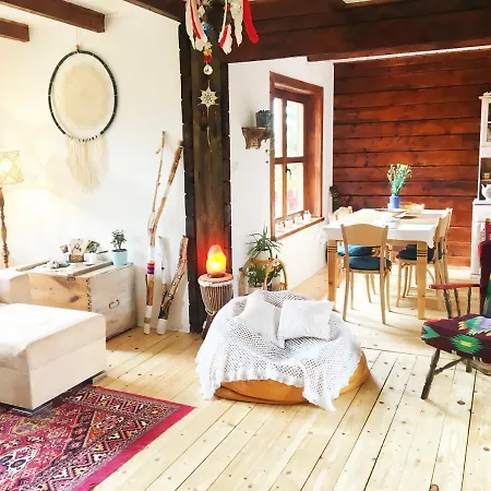 Hippie Happy House - Drewniany Domek Z Kominkiem Ferienhaus *